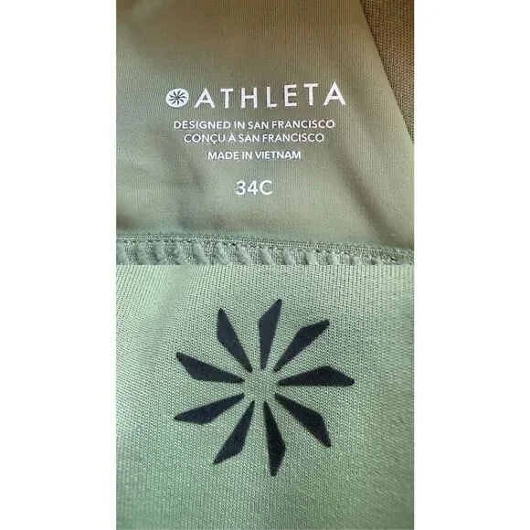 Athleta Women’s Advance Bra In Eucalyptus Olive Size 34C - Picture 7 of 10